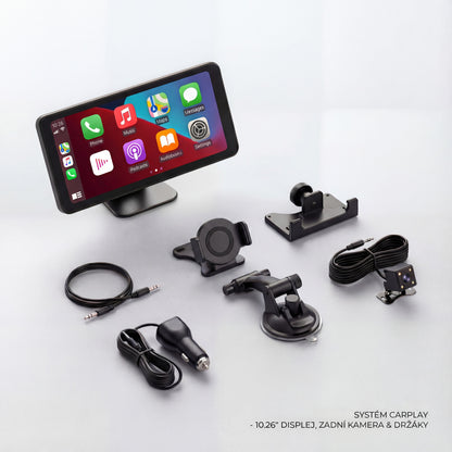 Univerzální 10.26" dotykový displej do auta s bezdrátovým Apple CarPlay a Android Auto navigací